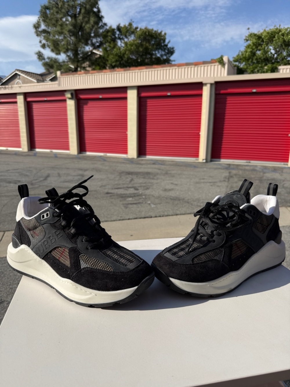 Burberry Black and White Men's Sneakers - Picture 4 of 10